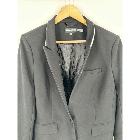 Karl Lagerfeld Paris Blazer Womens 12 Classic Designer Old Money Luxury Chic - Picture 8 of 9